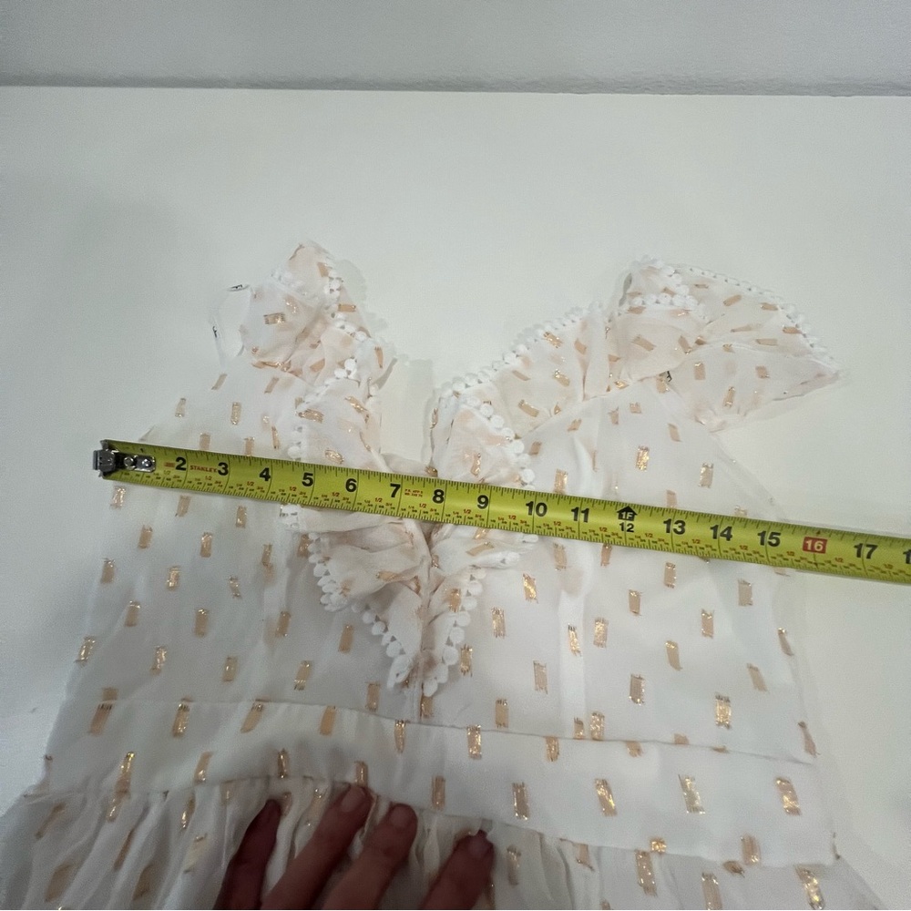 Lulu's Cream Ruffle Midi Dress - Picture 13 of 14